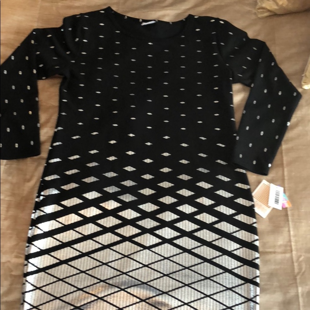 Lularoe 2XL Elegant Debbie Black and silver